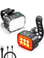Bike Lights Super Bright, Rechargeable Bicycle Lights Set Multiple Modes