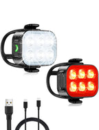Zewdov Bike Lights Set, USB Rechargeable Front and Rear Bicycle Lights for Night Riding – Waterproof LED Safety Light