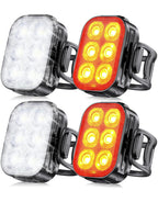 Zewdov Bike Lights Set, USB Rechargeable Front and Rear Bicycle Lights for Night Riding – Waterproof LED Safety Light