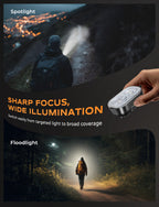 Zewdov 500 Lumen Mini Clip-on Flashlight, USB Rechargeable Ultra Bright LED – Compact EDC Pocket Torch
