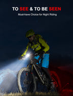Bike Lights Super Bright, Rechargeable Bicycle Lights Set Multiple Modes
