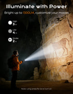 Illuminate with Power  
Bright up to 1300LM, customize your modes