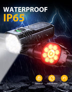 Zewdov High Lumen Super Bright Bike Lights for Night Riding
