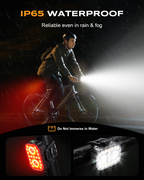 Bike Lights, Ultra-Slim & Lightweight Rechargeable Bicycle Lights Set