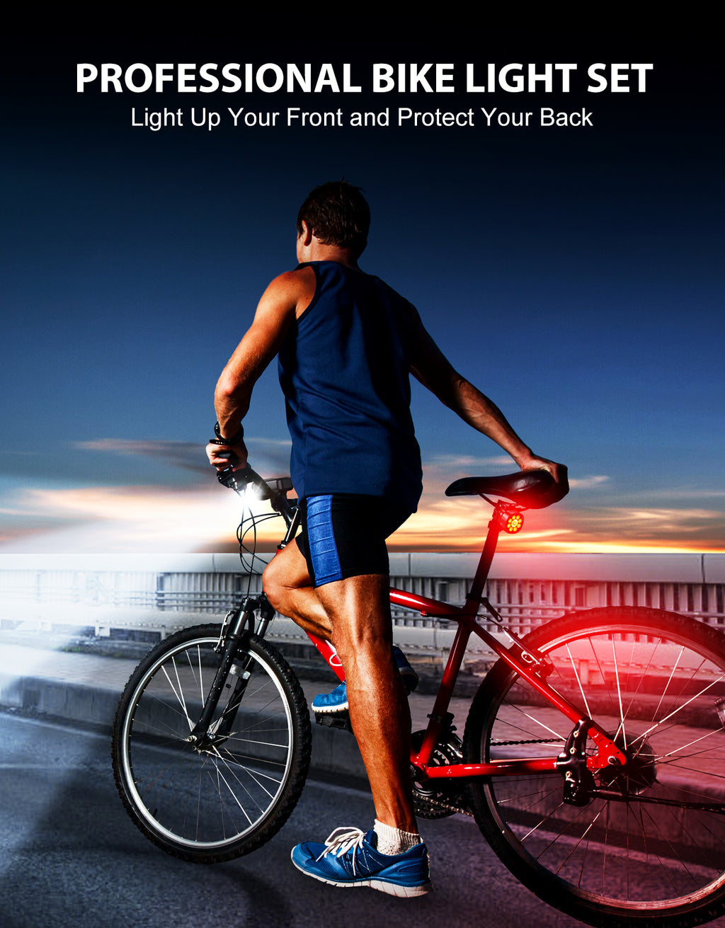 Zewdov High Lumen Super Bright Bike Lights for Night Riding