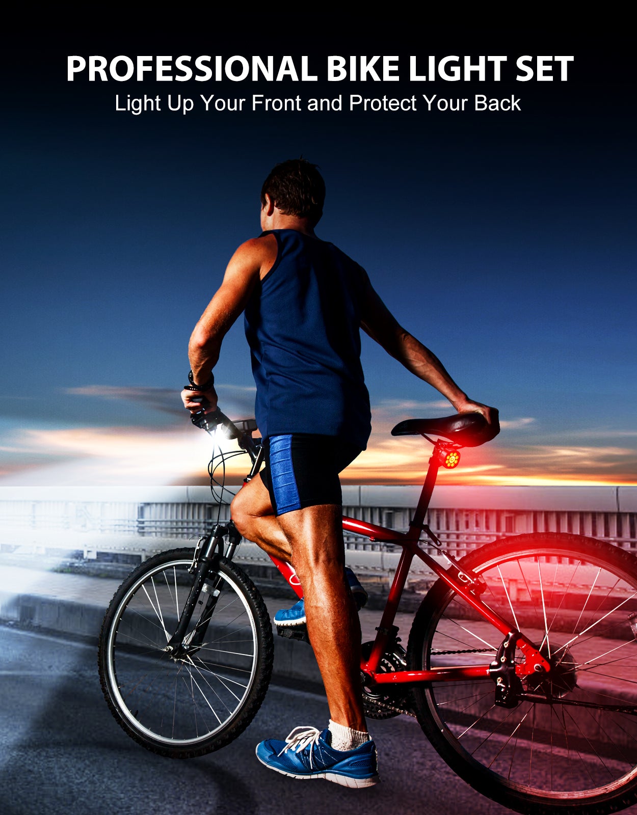 Zewdov High Lumen Super Bright Bike Lights for Night Riding