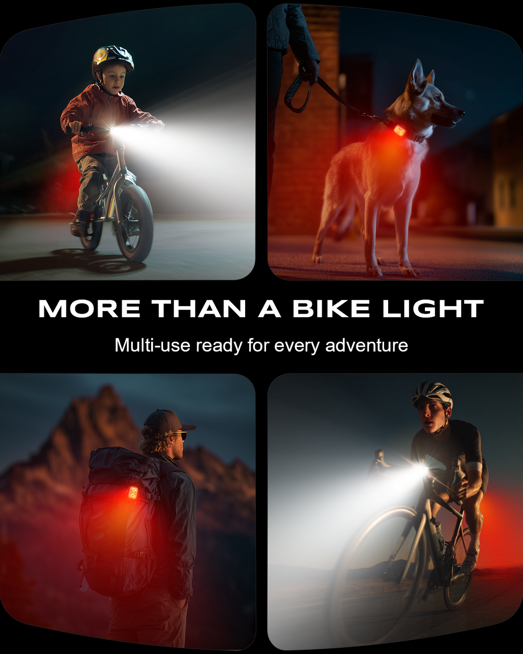 Bike Lights, Ultra-Slim & Lightweight Rechargeable Bicycle Lights Set
