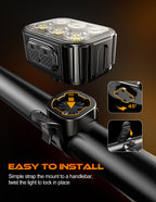 Bike Lights Super Bright, Rechargeable Bicycle Lights Set Multiple Modes