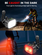 Bike Lights Super Bright, Rechargeable Bicycle Lights Set Multiple Modes