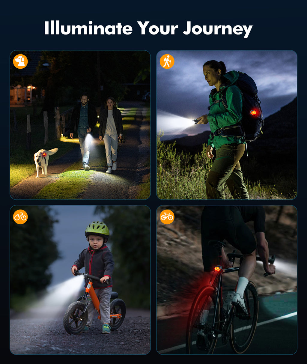 Zewdov 1000 Lumens Super Bright Bike Lights for Night Riding