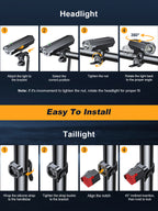 2026 New 1000 Lumen Super Bright Bike Lights with Side Light