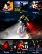 Zewdov High Lumen Super Bright Bike Lights for Night Riding