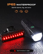 2026 New 1200LM Wide Angle Bike Lights for Night Riding