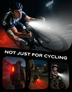 2026 New 1200LM Wide Angle Bike Lights for Night Riding