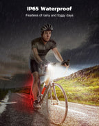 Zewdov Bike Lights Set, USB Rechargeable Front and Rear Bicycle Lights for Night Riding – Waterproof LED Safety Light