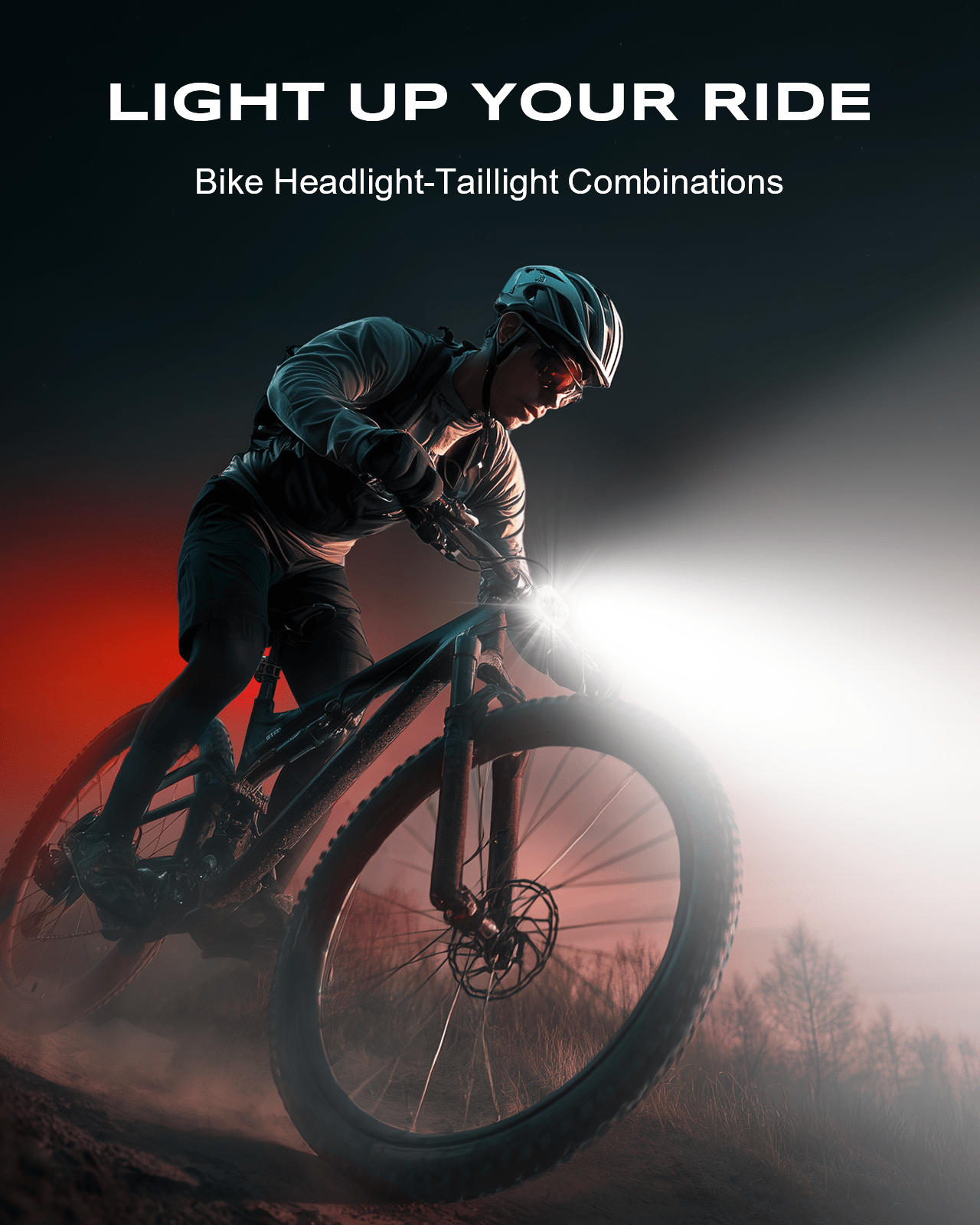 Bike Lights, Ultra-Slim & Lightweight Rechargeable Bicycle Lights Set - zewdov
