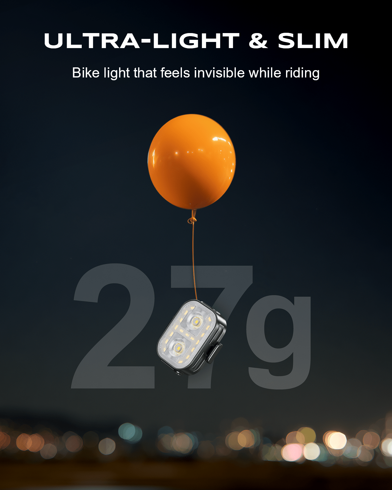 Bike Lights, Ultra-Slim & Lightweight Rechargeable Bicycle Lights Set - zewdov