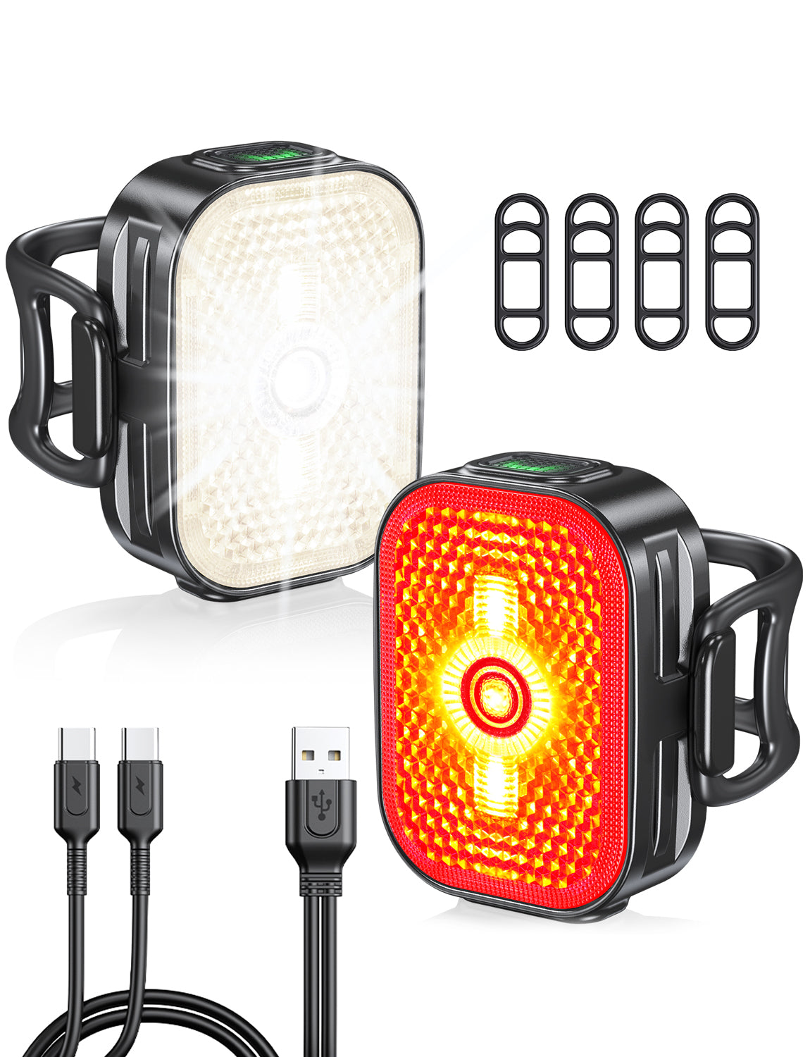 2026 Ultra Slim Bike Lights with Reflectors