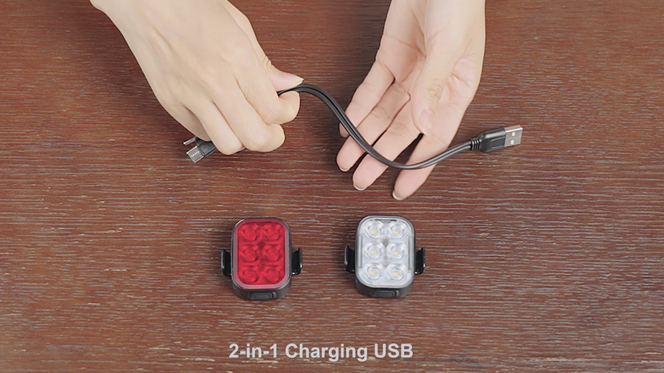 Zewdov Bike Lights Set, USB Rechargeable Front and Rear Bicycle Lights for Night Riding – Waterproof LED Safety Light